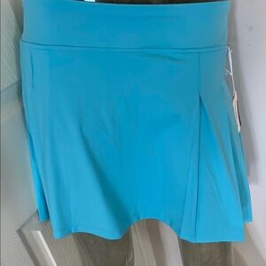 Tommy Bahama Blue Pleated Skater Mini Skirt